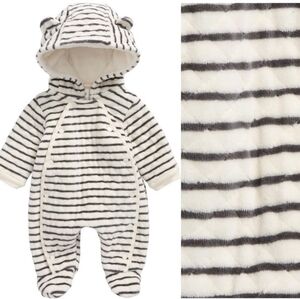Nordstroms Snowsuit stripped with bear ears for babies 6 months old